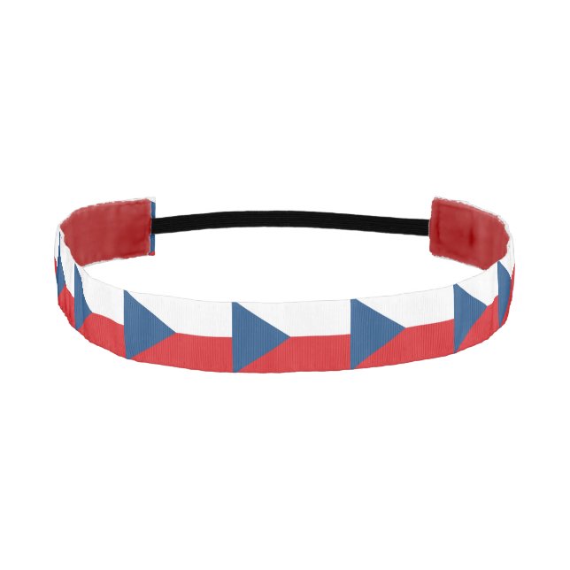 Non-Slip Headband with Flag of Czechia (Front)