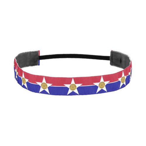 Non_Slip Headband with Flag of Dallas USA