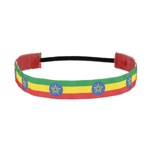 Non-Slip Headband with Flag of Ethiopia