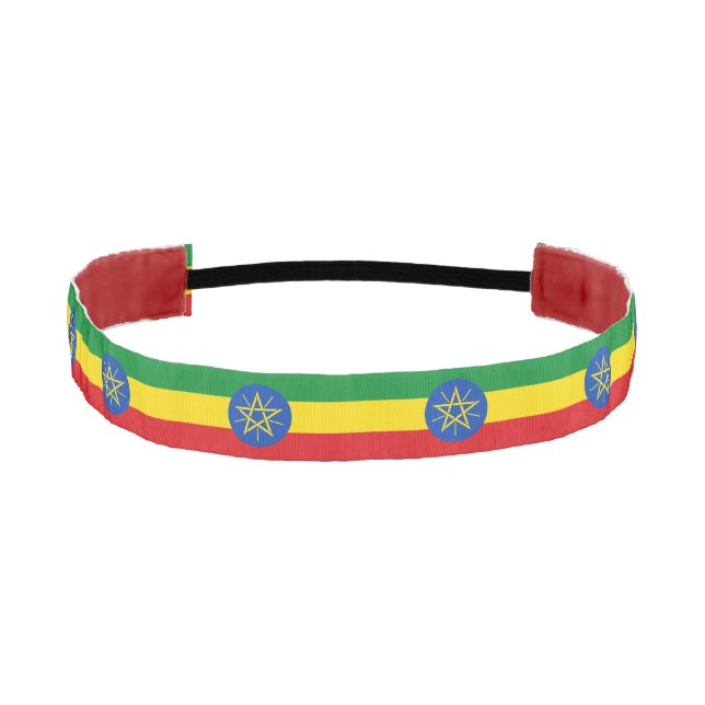 Non-Slip Headband with Flag of Ethiopia (Front)