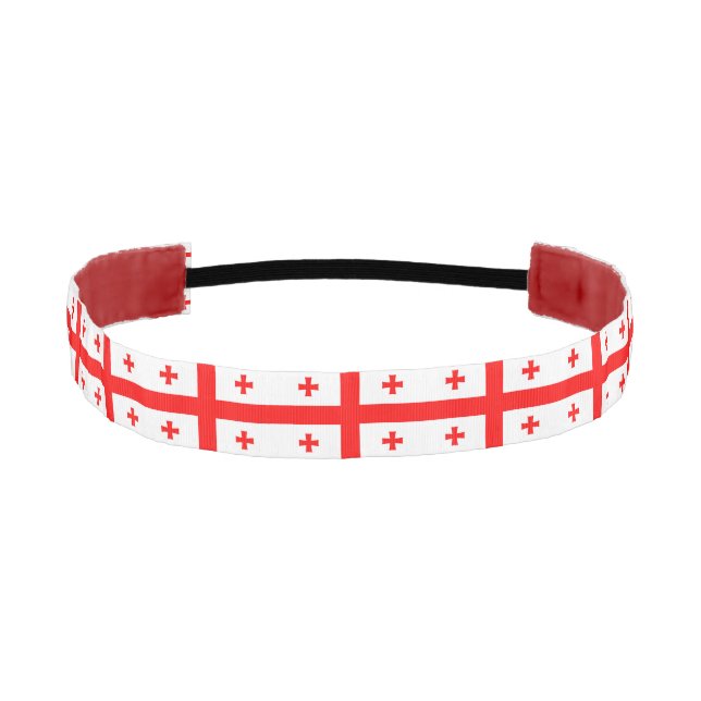 Non-Slip Headband with Flag of Georgia (Front)