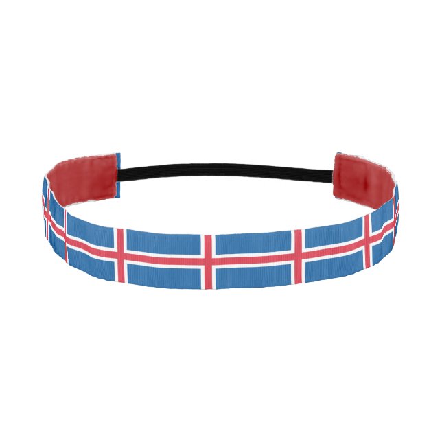 Non-Slip Headband with Flag of Iceland (Front)