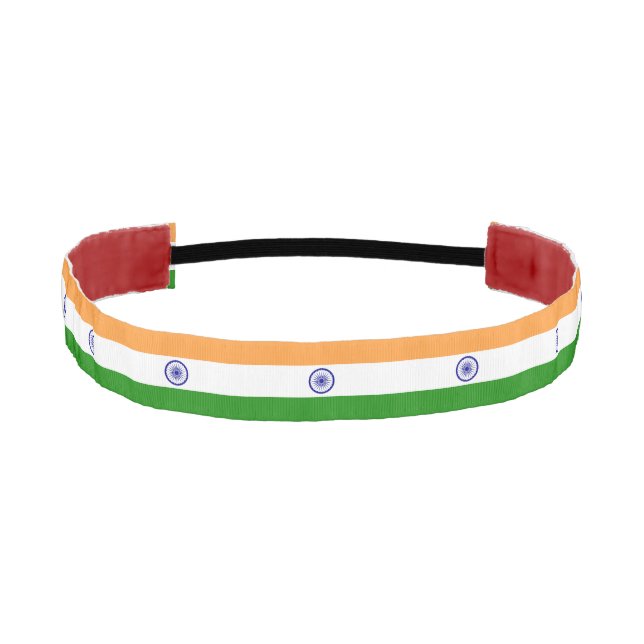 Non-Slip Headband with Flag of India (Front)
