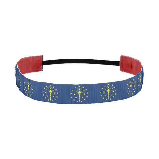 Non-Slip Headband with Flag of Indiana, USA (Front)