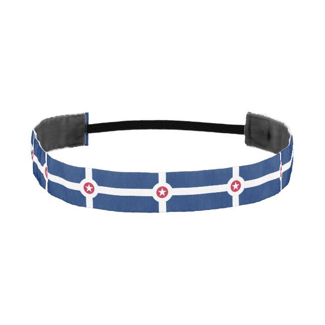 Non-Slip Headband with Flag of Indianapolis, USA (Front)