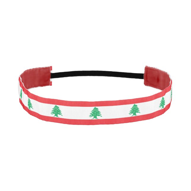 Non-Slip Headband with Flag of Lebanon (Front)