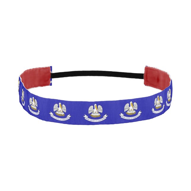 Non-Slip Headband with Flag of Louisiana, USA (Front)
