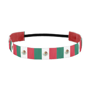 Non-Slip Headband with Flag of Mexico