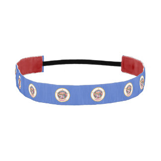 Non-Slip Headband with Flag of Minnesota, USA