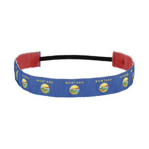 Non-Slip Headband with Flag of Montana, USA