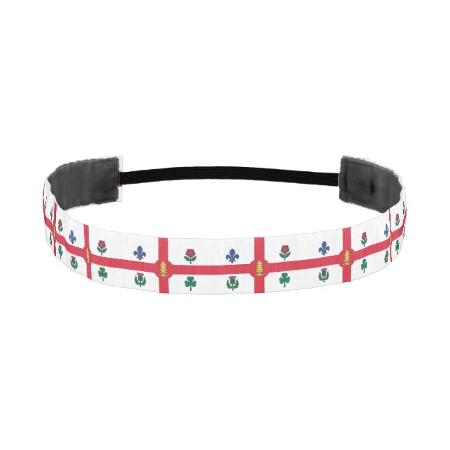 Non-Slip Headband with Flag of Montreal, Canada (Front)