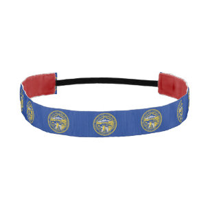 Non-Slip Headband with Flag of Nebraska, USA