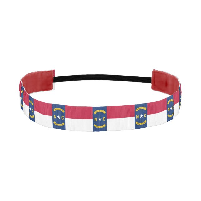 Non-Slip Headband with Flag of North Carolina, USA (Front)