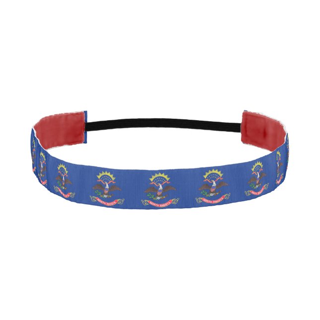 Non-Slip Headband with Flag of North Dakota, USA (Front)