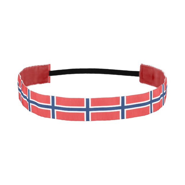 Non-Slip Headband with Flag of Norway (Front)