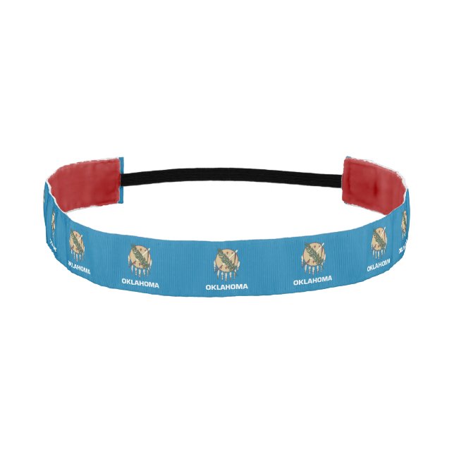 Non-Slip Headband with Flag of Oklahoma State, USA (Front)