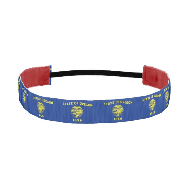 Non-Slip Headband with Flag of Oregon State, USA (Front)