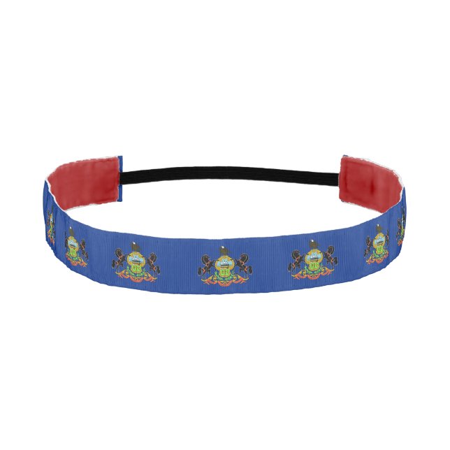 Non-Slip Headband with Flag of Pennsylvania, USA (Front)