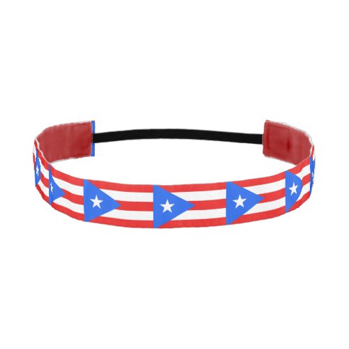 Non_Slip Headband with Flag of Puerto Rico USA