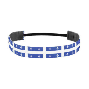 Non-Slip Headband with Flag of Quebec, Canada