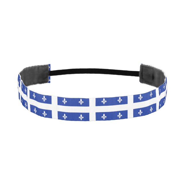 Non-Slip Headband with Flag of Quebec, Canada (Front)