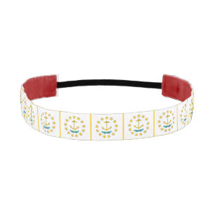Non-Slip Headband with Flag of Rhode Island, USA