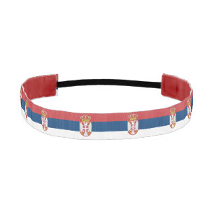 Non-Slip Headband with Flag of Serbia