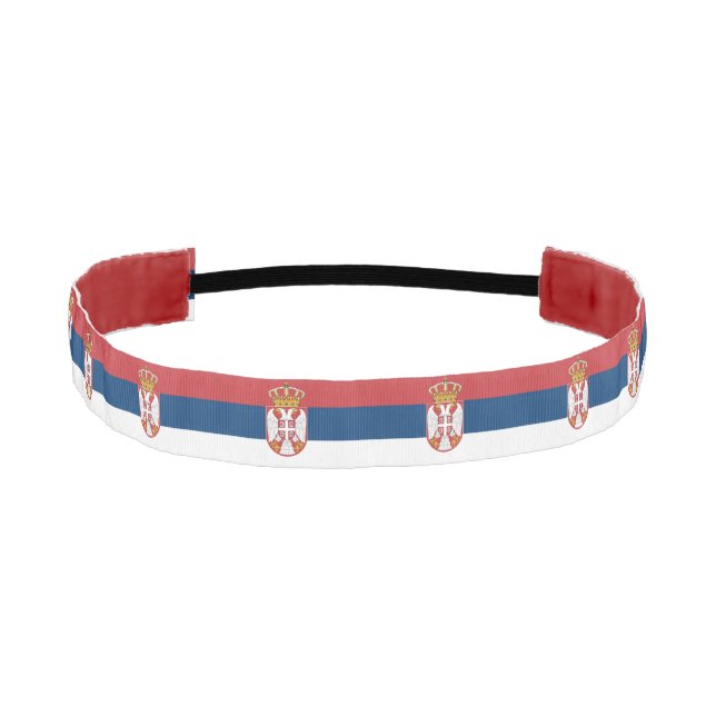 Non-Slip Headband with Flag of Serbia (Front)