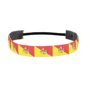 Non-Slip Headband with Flag of Sicily, Italy