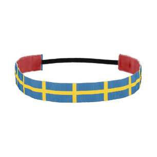 Non-Slip Headband with Flag of Sweden