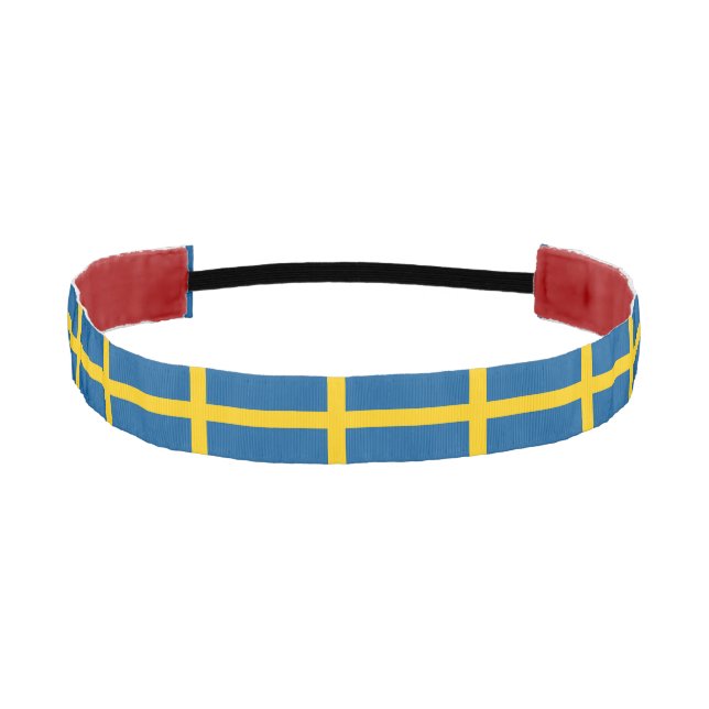 Non-Slip Headband with Flag of Sweden (Front)