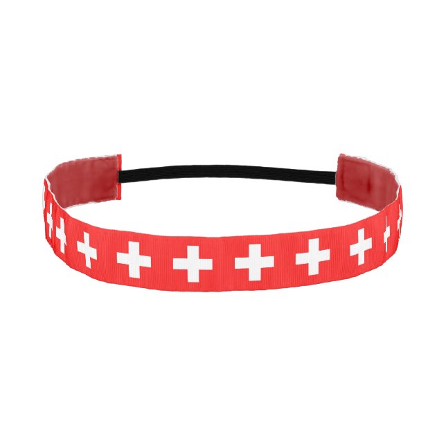 Non-Slip Headband with Flag of Switzerland (Front)