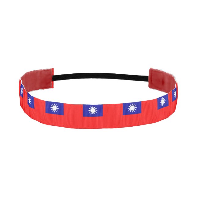 Non-Slip Headband with Flag of Taiwan (Front)
