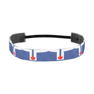 Non-Slip Headband with Flag of Toronto, Canada