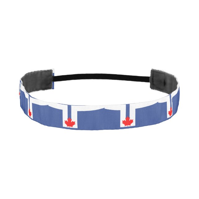 Non-Slip Headband with Flag of Toronto, Canada (Front)