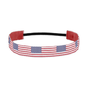 Non-Slip Headband with Flag of USA
