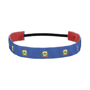 Non-Slip Headband with Flag of Vermont State, USA