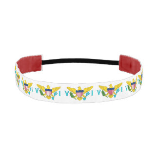 Non-Slip Headband with Flag of Virgin Islands, USA