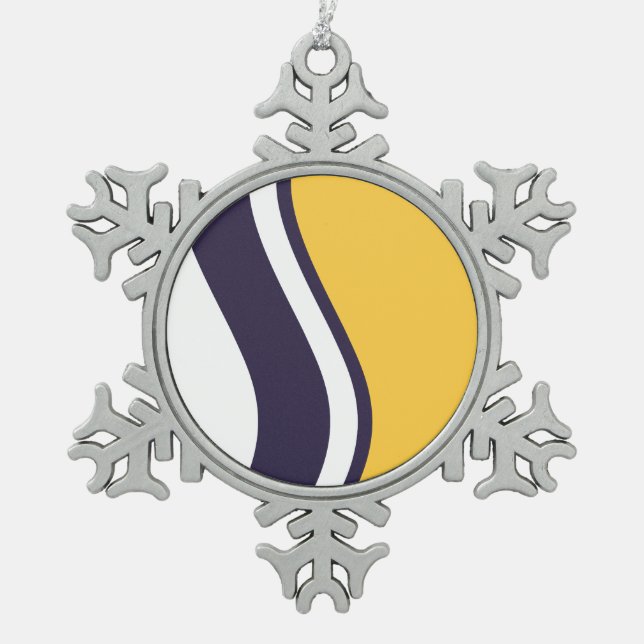 Non-Slip Headbands Snowflake Pewter Christmas Ornament (Front)