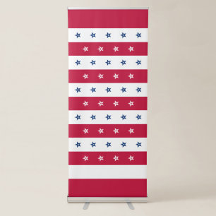 Non-Traditional American Flag Stars and Stripes Retractable Banner