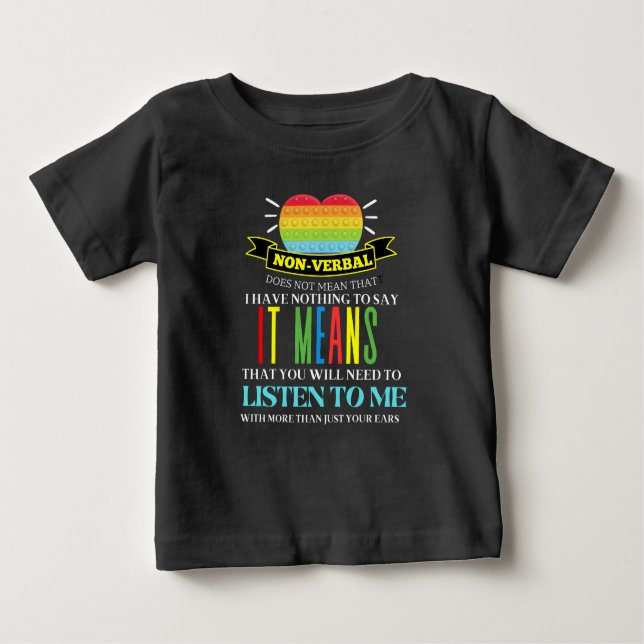 Non-Verbal Autism Awareness Love T-SHIRT (Front)