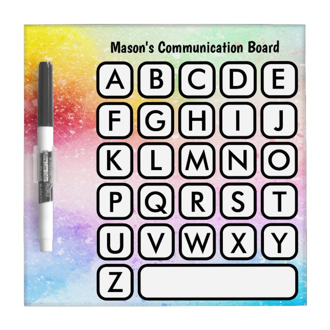 Non-Verbal Autistic, Apraxia Communication Board (Front)