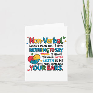 Non-verbyl Doesn't Mean I Have Nothing To Say Auti Card