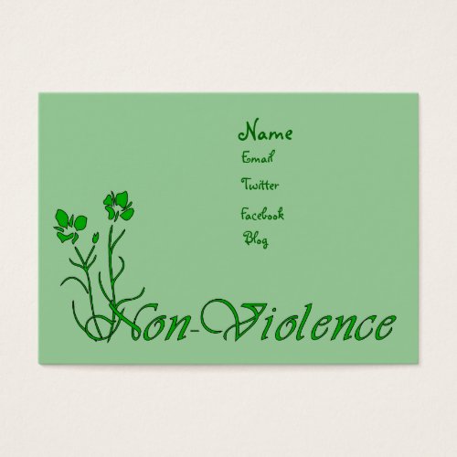 Non-Violence Business Card Template