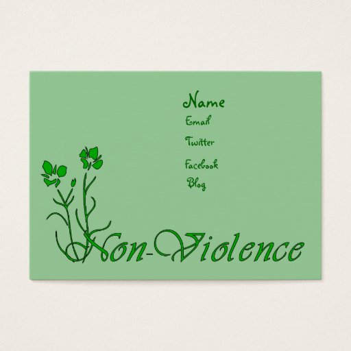 Customizable Non-Violence Business Card Template