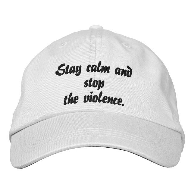 Non-violence Quote Adjustable Cap (Front)