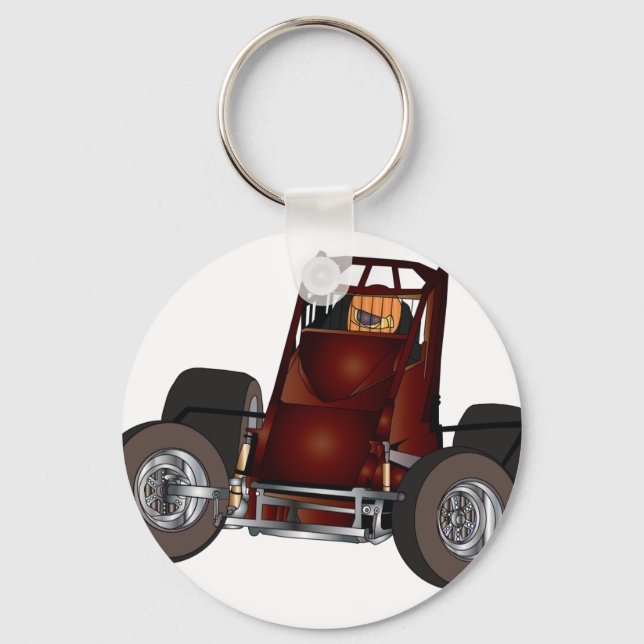 Non-wing sprint car #1 keychain (Front)