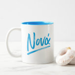 Nona Greek Godmother blue Two-Tone Coffee Mug<br><div class="desc">The perfect Godparent gift for your Greek Godmother - a mug that says "nona" in a modern typeface with a hand-written look in a Grecian Aegean blue. Great for Mother's Day, Christmas or birthdays. Also makes a fun way to say thank you to the new Godmother as a baptism gift....</div>