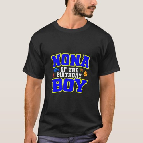 Nona Of The Birthday Boy Fishing Theme Bday Celebr T_Shirt