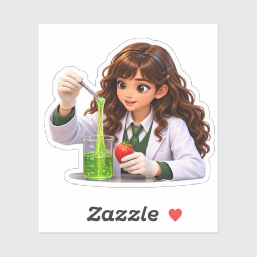 Nona Science Girl – Cute Science Sticker